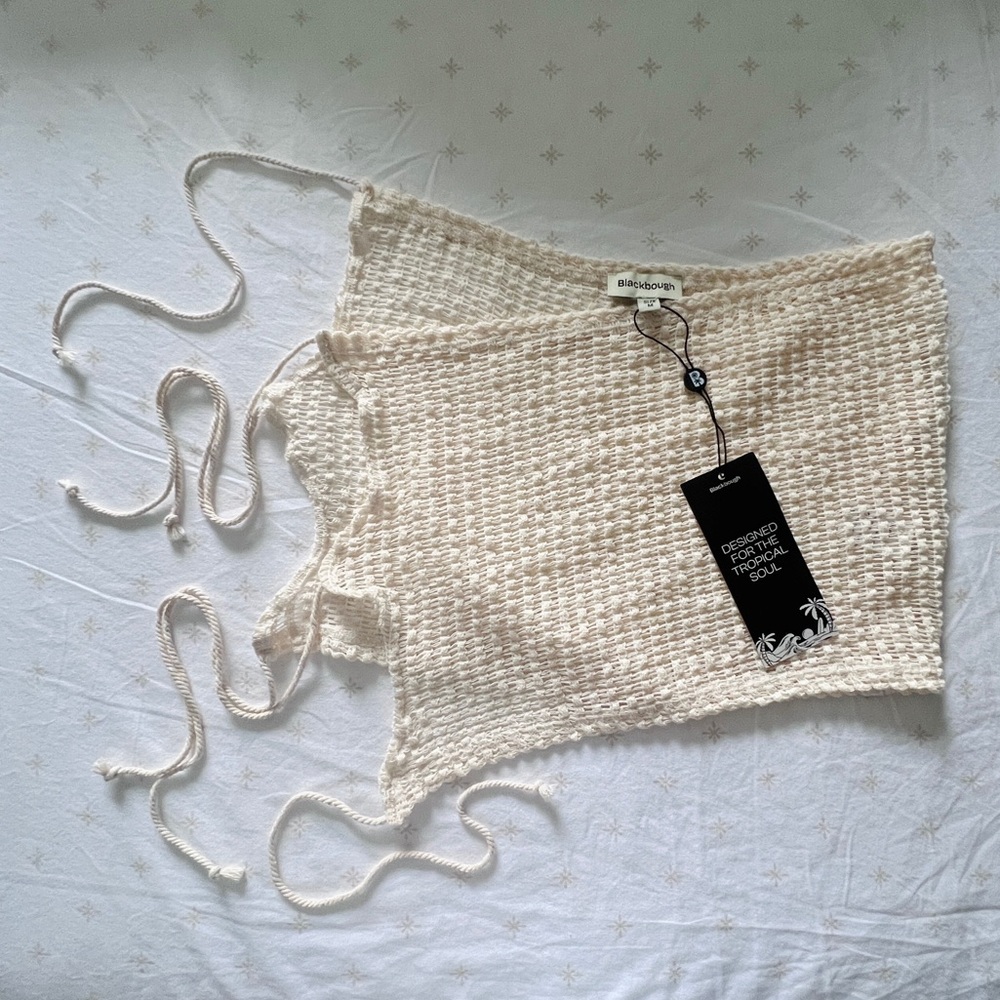 Blackbough Swim Amara Side Tie Mini Skirt in Sand
